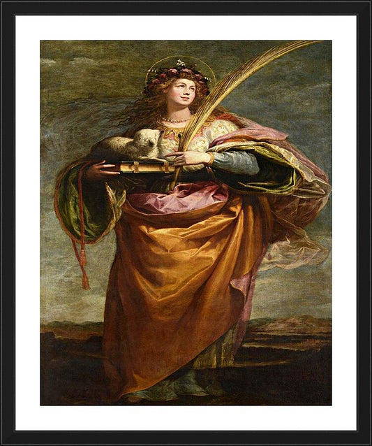 Wall Frame Black, Matted - St. Agnes by Museum Art - Trinity Stores