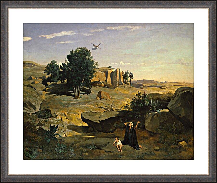 Wall Frame Espresso, Matted - Hagar in the Wilderness by Museum Art - Trinity Stores