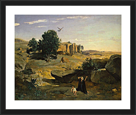 Wall Frame Black, Matted - Hagar in the Wilderness by Museum Art - Trinity Stores