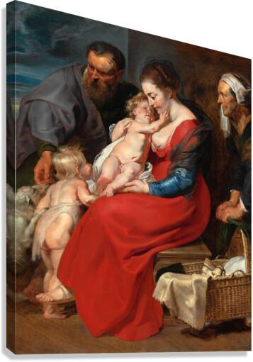 Canvas Print - Holy Family with Sts. Elizabeth and John the Baptist by Museum Art - Trinity Stores