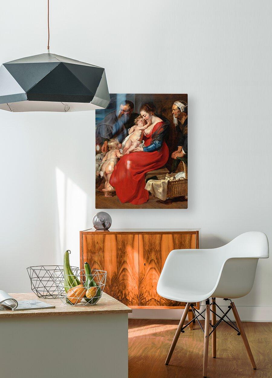 Metal Print - Holy Family with Sts. Elizabeth and John the Baptist by Museum Art - Trinity Stores