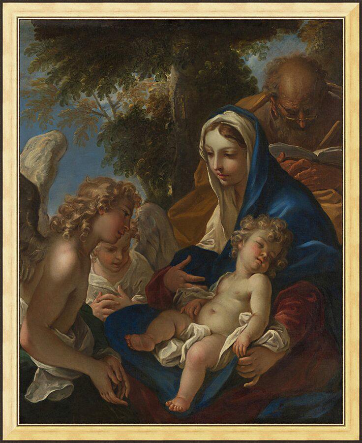 Wall Frame Gold - Holy Family with Angels by Museum Art - Trinity Stores