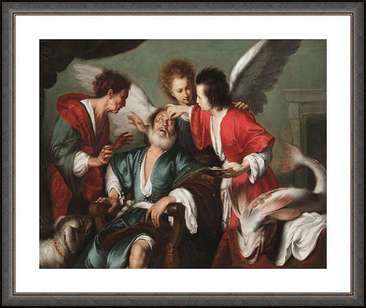 Wall Frame Espresso, Matted - Healing of Tobit by Museum Art - Trinity Stores
