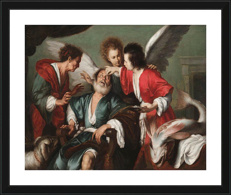 Wall Frame Black, Matted - Healing of Tobit by Museum Art - Trinity Stores