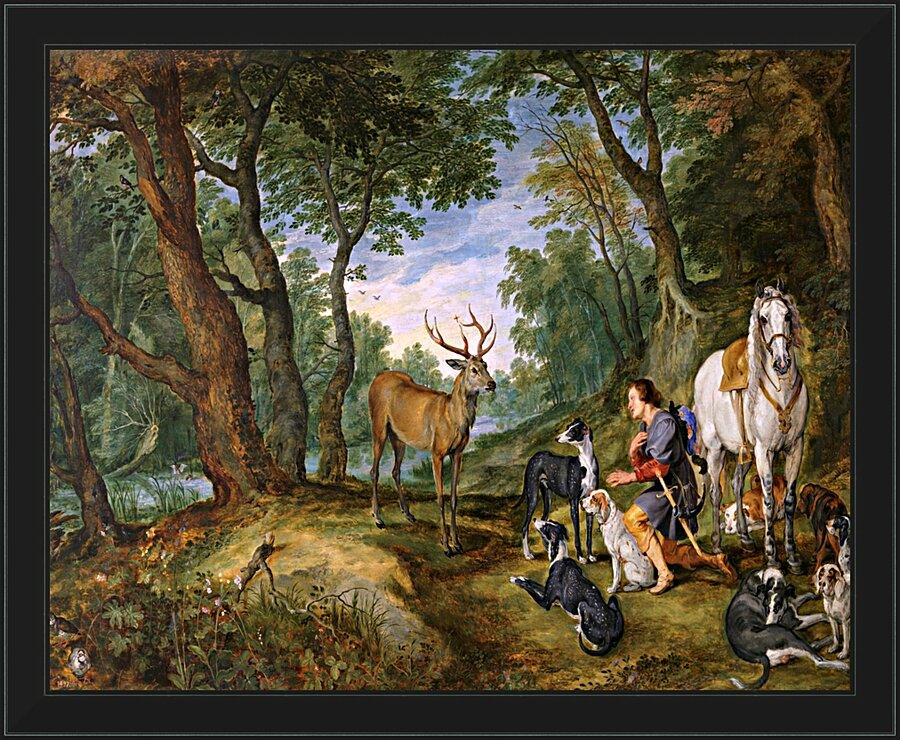 Wall Frame Black - Vision of St. Hubert by Museum Art - Trinity Stores