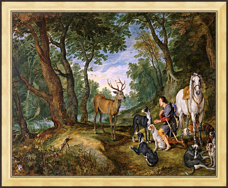 Wall Frame Gold - Vision of St. Hubert by Museum Art - Trinity Stores