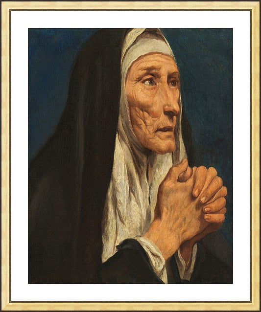 Wall Frame Gold, Matted - St. Monica by Museum Art - Trinity Stores