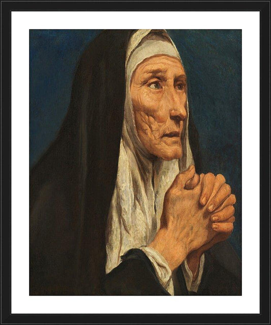 Wall Frame Black, Matted - St. Monica by Museum Art - Trinity Stores
