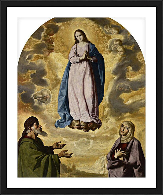 Wall Frame Black, Matted - Immaculate Conception with Sts. Joachim and Anne by Museum Art - Trinity Stores