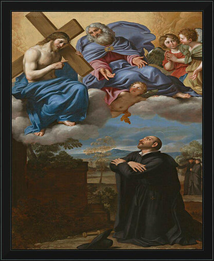 Wall Frame Black - St. Ignatius of Loyola's Vision of Christ and God the Father at La Storta by Museum Art - Trinity Stores