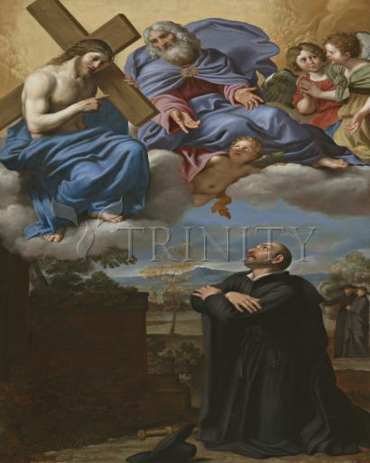 Wall Frame Black, Matted - St. Ignatius of Loyola's Vision of Christ and God the Father at La Storta by Museum Art - Trinity Stores