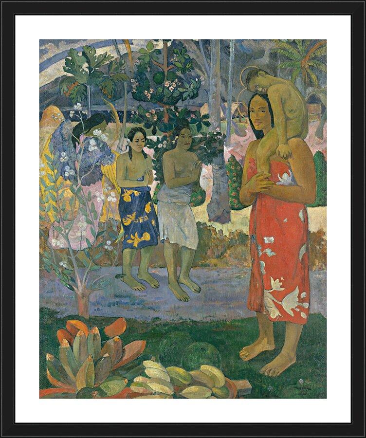 Wall Frame Black, Matted - Ia Orana Maria 'Hail Mary' in Tahitian by Museum Art - Trinity Stores
