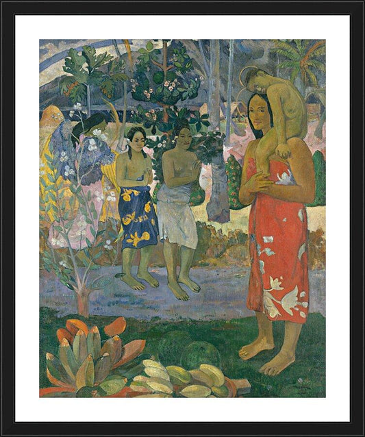 Wall Frame Black, Matted - Ia Orana Maria 'Hail Mary' in Tahitian by Museum Art - Trinity Stores