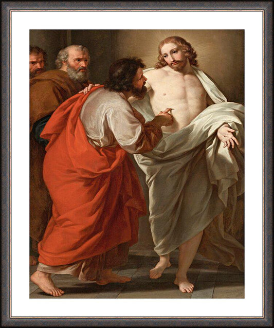 Wall Frame Espresso, Matted - Incredulity of St. Thomas by Museum Art - Trinity Stores