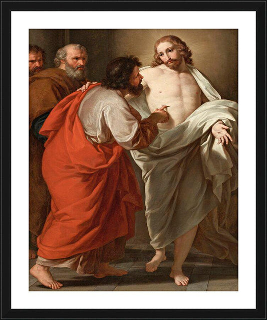 Wall Frame Black, Matted - Incredulity of St. Thomas by Museum Art - Trinity Stores