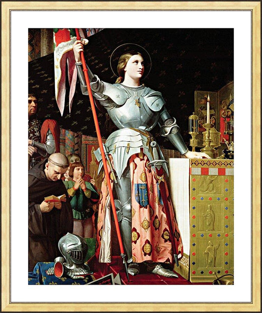 Wall Frame Gold, Matted - St. Joan of Arc at Coronation of Charles VII by Museum Art - Trinity Stores
