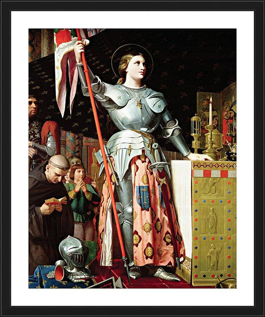 Wall Frame Black, Matted - St. Joan of Arc at Coronation of Charles VII by Museum Art - Trinity Stores