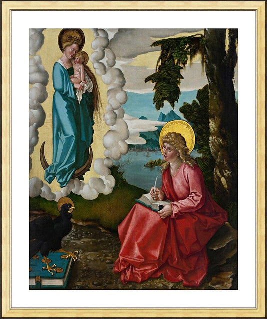 Wall Frame Gold, Matted - St. John the Evangelist on Patmos by Museum Art - Trinity Stores