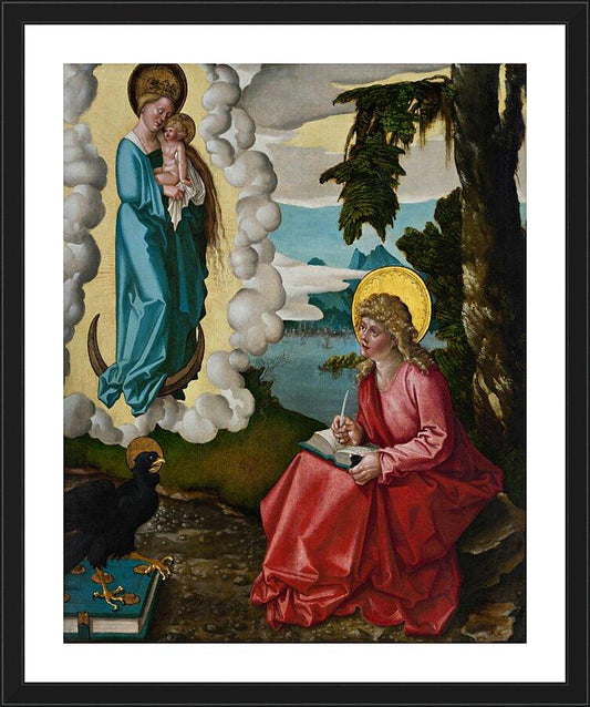 Wall Frame Black, Matted - St. John the Evangelist on Patmos by Museum Art - Trinity Stores