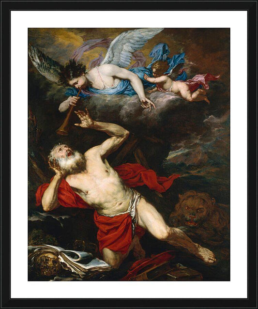 Wall Frame Black, Matted - St. Jerome in the Wilderness by Museum Art - Trinity Stores
