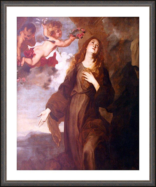 Wall Frame Espresso, Matted - St. Rosalia by Museum Art - Trinity Stores