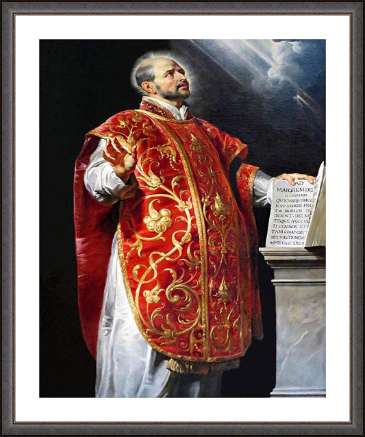 Wall Frame Espresso, Matted - St. Ignatius of Loyola by Museum Art - Trinity Stores