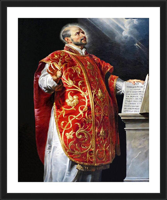 Wall Frame Black, Matted - St. Ignatius of Loyola by Museum Art - Trinity Stores