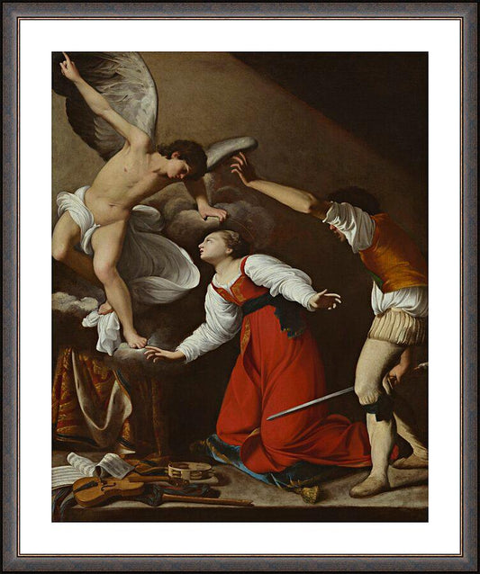 Wall Frame Espresso, Matted - Martyrdom of St. Cecilia by Museum Art - Trinity Stores