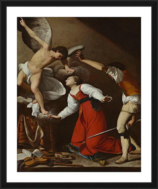 Wall Frame Black, Matted - Martyrdom of St. Cecilia by Museum Art - Trinity Stores