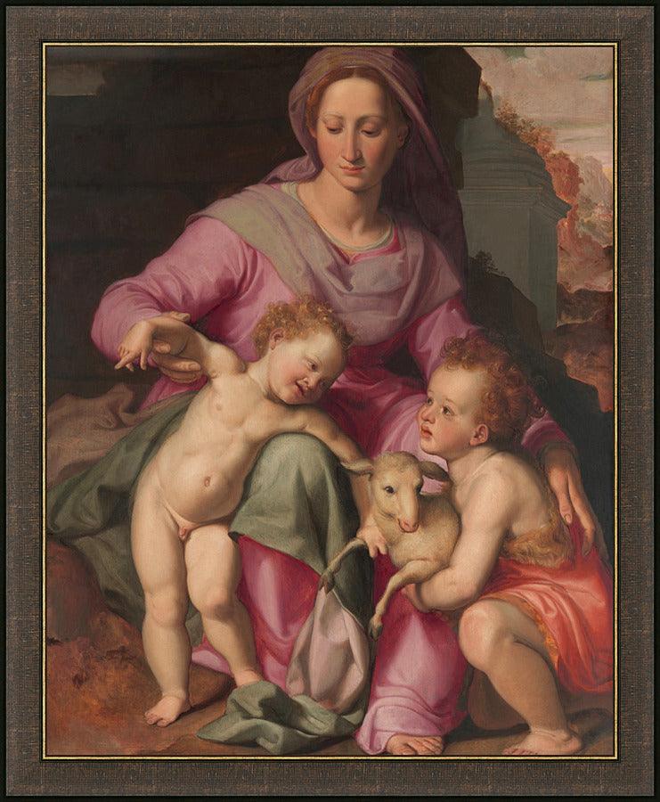 Wall Frame Espresso - Madonna and Child with Infant St. John the Baptist by Museum Art - Trinity Stores