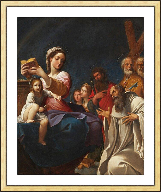 Wall Frame Gold, Matted - Madonna and Child with Saints by Museum Art - Trinity Stores