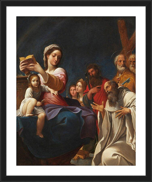 Wall Frame Black, Matted - Madonna and Child with Saints by Museum Art - Trinity Stores