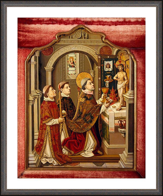 Wall Frame Espresso, Matted - Mass of St. Gregory the Great by Museum Art - Trinity Stores