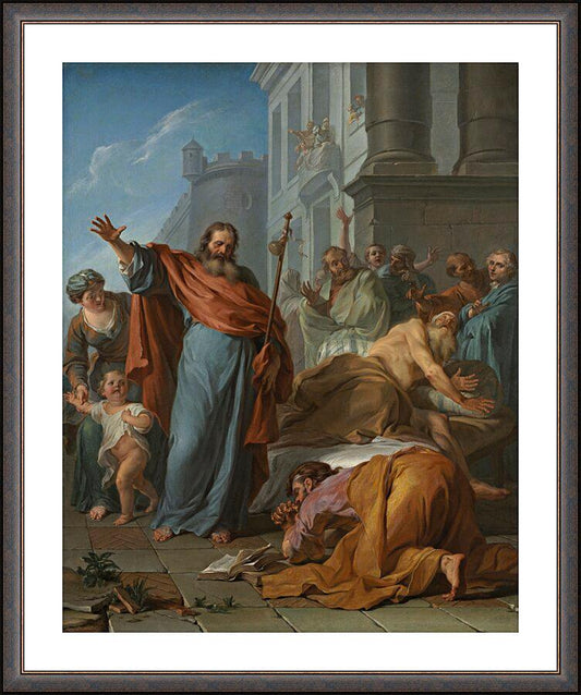Wall Frame Espresso, Matted - Miracles of St. James the Greater by Museum Art - Trinity Stores
