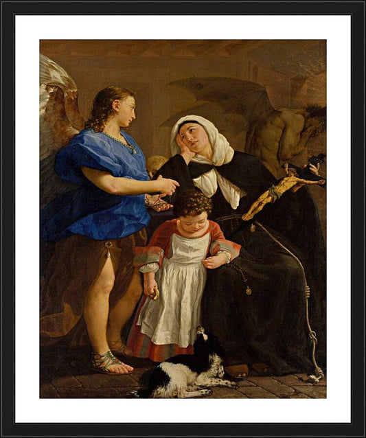Wall Frame Black, Matted - St. Margaret of Cortona by Museum Art - Trinity Stores