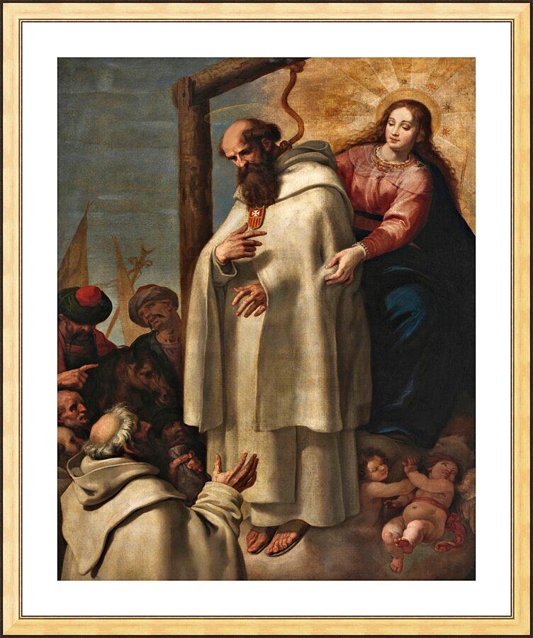 Wall Frame Gold, Matted - Martyrdom of St. Peter Armengol by Museum Art - Trinity Stores