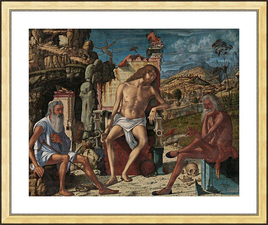 Wall Frame Gold, Matted - Meditation on the Passion by Museum Art - Trinity Stores