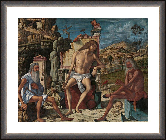 Wall Frame Espresso, Matted - Meditation on the Passion by Museum Art - Trinity Stores