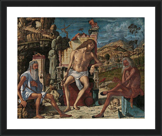 Wall Frame Black, Matted - Meditation on the Passion by Museum Art - Trinity Stores