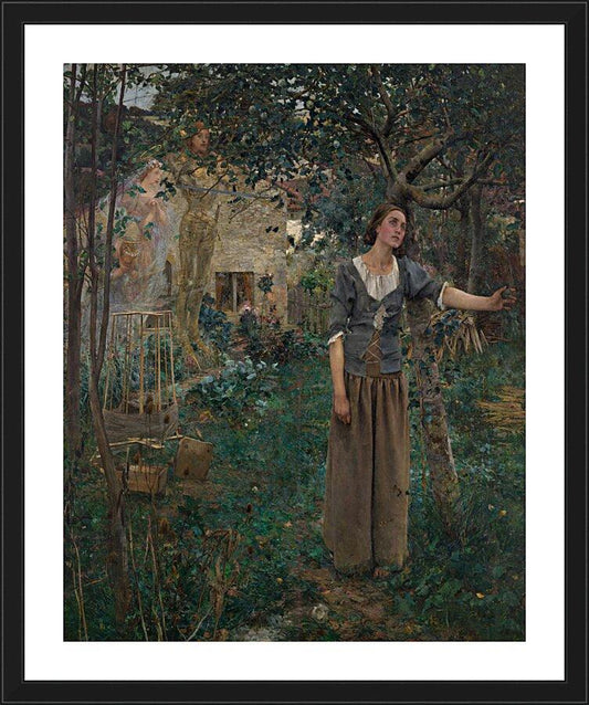 Wall Frame Black, Matted - St. Joan of Arc by Museum Art - Trinity Stores