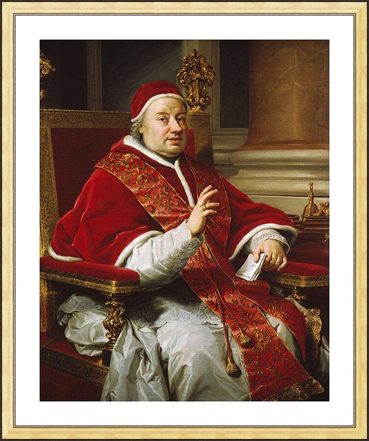 Wall Frame Gold, Matted - Pope Clement XIII by Museum Art - Trinity Stores