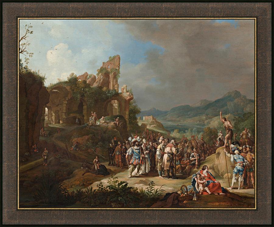 Wall Frame Espresso - Preaching of St. John the Baptist by Museum Art - Trinity Stores