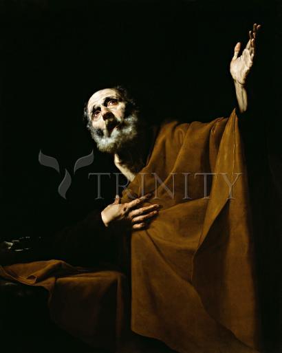 Wall Frame Espresso, Matted - Penitent St. Peter by Museum Art - Trinity Stores