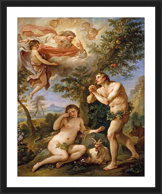 Wall Frame Black, Matted - Rebuke of Adam and Eve by Museum Art - Trinity Stores