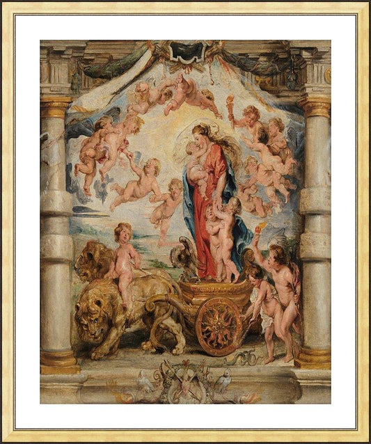Wall Frame Gold, Matted - Triumph of Divine Love by Museum Art - Trinity Stores