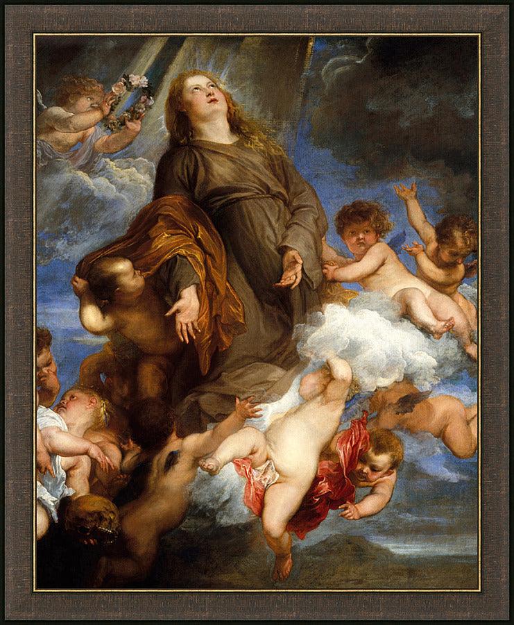 Wall Frame Espresso - St. Rosalia Interceding for Plague-stricken of Palermo by Museum Art - Trinity Stores