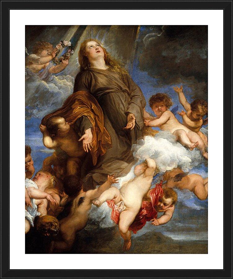 Wall Frame Black, Matted - St. Rosalia Interceding for Plague-stricken of Palermo by Museum Art - Trinity Stores