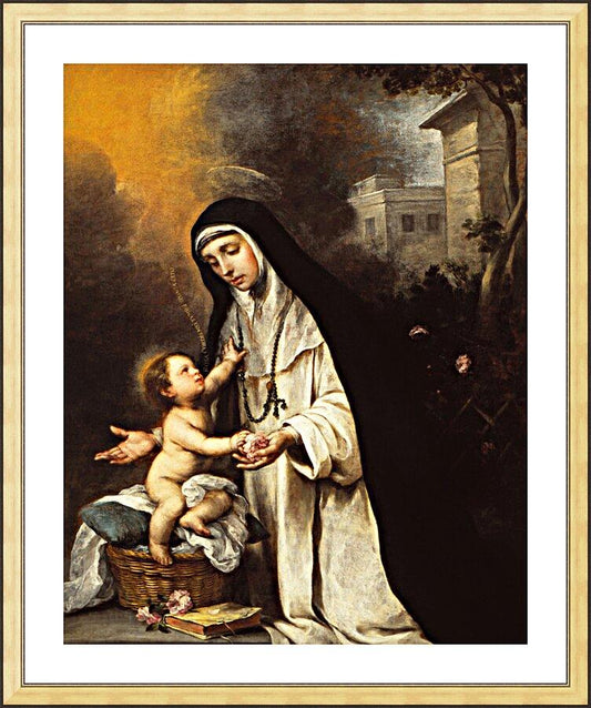 Wall Frame Gold, Matted - St. Rose of Lima by Museum Art - Trinity Stores