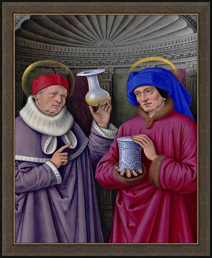 Wall Frame Espresso - Sts. Cosmas and Damian by Museum Art - Trinity Stores