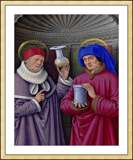 Wall Frame Gold, Matted - Sts. Cosmas and Damian by Museum Art - Trinity Stores